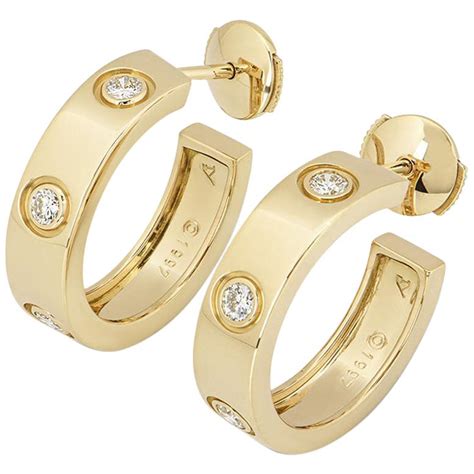 replica cartier hoop earrings|cartier love hoop earrings dupe.